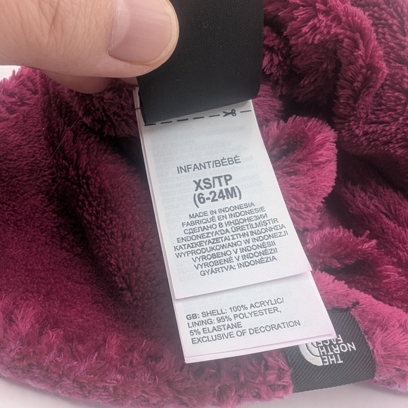 The North Face Little Faroe Beanie Hat 6-24M Toddler Baby Pink Winter Fall - Picture 7 of 13